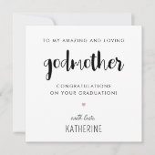 Carte Custom Modern et mignonne Godmère Graduation (Devant)