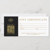 Carte Custom Modern Minimalist Business Gift Certificate (Devant)