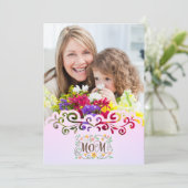 Carte Custom Mother's Day I Photo & Personal Message (Debout devant)