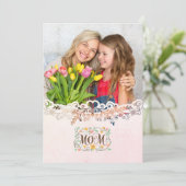 Carte Custom Mother's Day I Photo & Personal Message (Debout devant)
