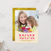 Carte Custom Mother's Day I Photo & Personal Message (Devant/Arrière en situation)