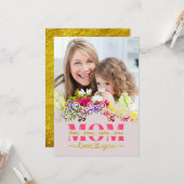 Carte Custom Mother's Day I Photo & Personal Message (Devant/Arrière en situation)