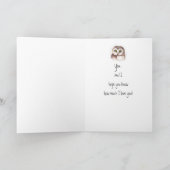 Carte Custom Mother's Day, maman, maman, humour cute Owl (Intérieur)
