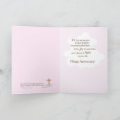 Carte Custom Name and Year Third Anniversary of Baptism (Intérieur)