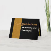 Carte CUSTOM NAME Congratulations Law (Devant)
