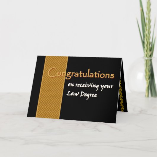 Carte CUSTOM NAME Congratulations Law (Devant)