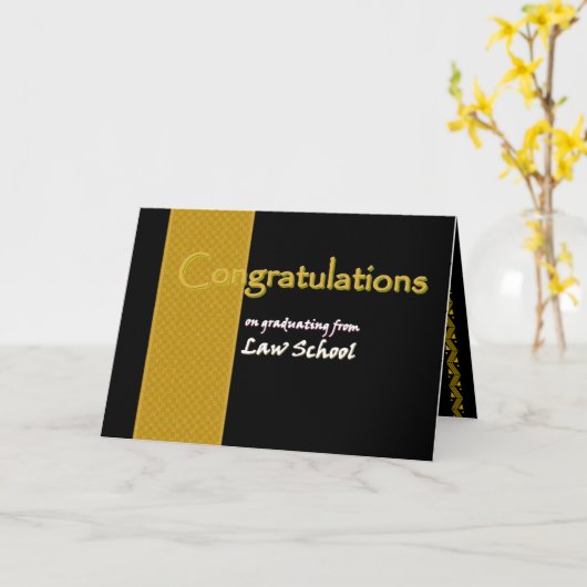 Carte CUSTOM NAME Congratulations Law (Fleur jaune)