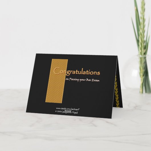 Carte CUSTOM NAME Congratulations Passing Bar Exam (Dos)