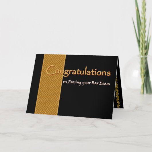 Carte CUSTOM NAME Congratulations Passing Bar Exam (Devant)