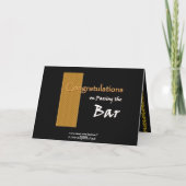 Carte CUSTOM NAME Congratulations Passing Bar Exam (Dos)