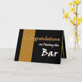 Carte CUSTOM NAME Congratulations Passing Bar Exam (Fleur jaune)