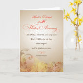 Carte Custom Name & Year 55th Wedding Anniversary, Relig (Fleur jaune)