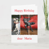 Carte Custom pet (dog) photo and message (Devant)