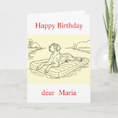 Carte Custom pet (dog) photo and message card (Devant)