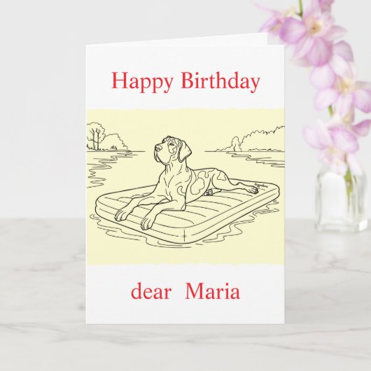 Carte Custom pet (dog) photo and message card (Orchidée)