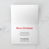 Carte Custom Photo Christmas Card with Wreath (Intérieur)