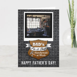 Carte Custom Photo Dads Fix-it Shop Handyman Fathers Day
