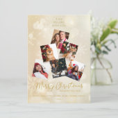 Carte Custom Photo Family Christmas Tree Happy New Year (Debout devant)