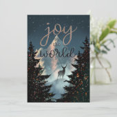 Carte Custom Photo Joy to the World Mountain Scene (Debout devant)
