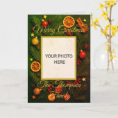 Carte Custom Picture Old Fashioned Christmas (Fleur jaune)