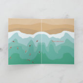 Carte Custom Retro Surfer Océan 18e anniversaire (Intérieur)