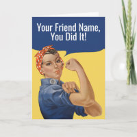 Custom Rosie The Riveter Félicitations