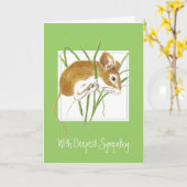 Carte Custom, sympathy, Sweet Mouse (Fleur jaune)
