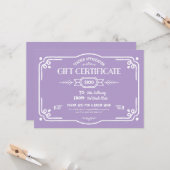 Carte Custom Teacher Appreciation Gift Certificate (Devant/Arrière en situation)