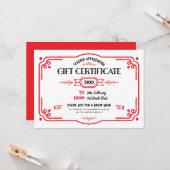 Carte Custom Teacher Appreciation Gift Certificate (Devant/Arrière en situation)
