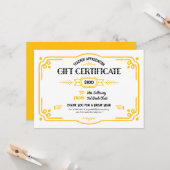 Carte Custom Teacher Appreciation Gift Certificate (Devant/Arrière en situation)