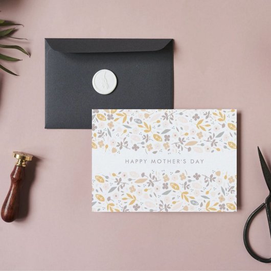 Carte Custom Text Floral Confetti Meilleure journée des