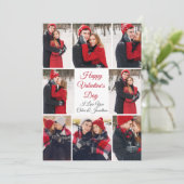 Carte Custom Valentine's Day Romantic Love Photo Collage (Debout devant)