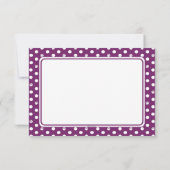 Carte Custom Whimsical Paw Print Polka Dot Purple Note (Dos)