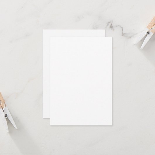 Carte Custom white simple Design Add Photo or Text (Devant/Arrière en situation)