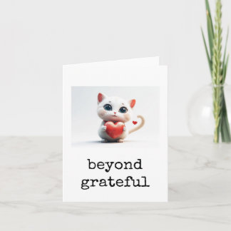 Carte Customer Thank You Card, Appreciation, Cute Cat