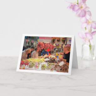 Carte Customers at the Mercado Central, Valence, Espagne