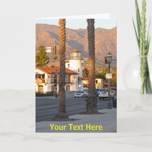 Carte Customisable Santa Barbara California (Devant)