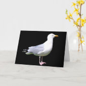 Carte Customisable Seagull Standing Greetings Card (Fleur jaune)