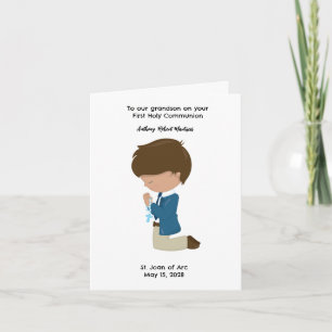 Carte Customisé Garçons Première Communion sainte