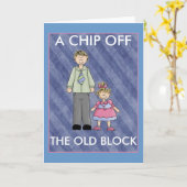 Carte Customise-Le ! Papa et fille (Fleur jaune)