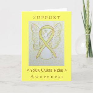 Carte Customisée Angel de ruban de sensibilisation