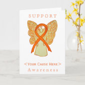 Carte Customisée Angel de ruban de sensibilisation (Fleur jaune)