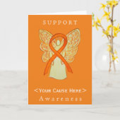 Carte Customisée Angel de ruban de sensibilisation (Fleur jaune)