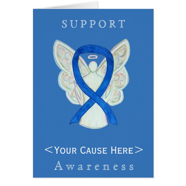Carte Customisée d'angle de ruban bleu de sensibil (Devant)