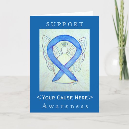 Carte Customisée d'angle de ruban bleu de sensibil (Devant)