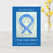 Carte Customisée d'angle de ruban bleu de sensibil (Fleur jaune)