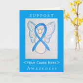 Carte Customisée d'angle de ruban de sensibilisati (Fleur jaune)