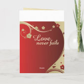 Carte customisée par vers de bible d'amour (Dos)