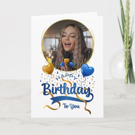 Carte Customiser Joyeux Anniversaire à vous plié (Devant)