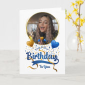 Carte Customiser Joyeux Anniversaire à vous plié (Fleur jaune)